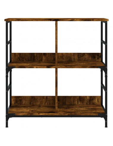 Libreria Rovere Fumo 78,5x33x82 cm in Legno Multistrato