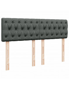 Giroletto a Molle con Materasso Grigio Scuro 160x200 cm Tessuto 2