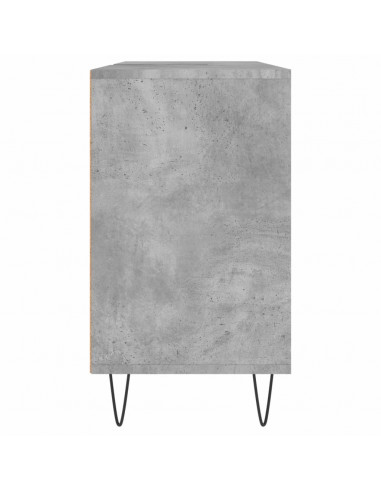 Armadietto da Bagno Grigio Cemento 80x33x60cm Legno Multistrato