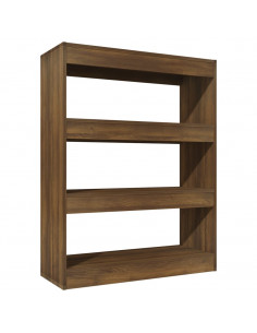 Libreria/Divisorio Rovere Marrone 80x30x103cm Legno Multistrato 2
