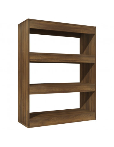Libreria/Divisorio Rovere Marrone 80x30x103cm Legno Multistrato