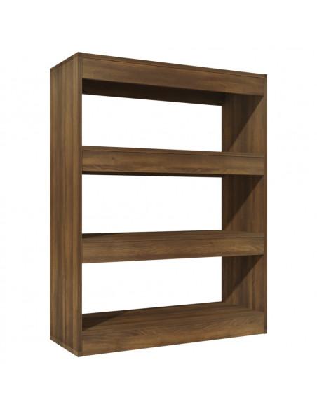 Libreria/Divisorio Rovere Marrone 80x30x103cm Legno Multistrato
