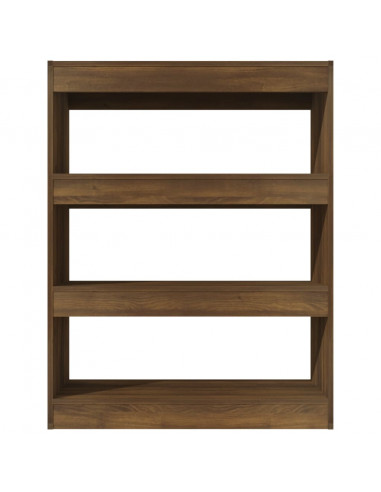 Libreria/Divisorio Rovere Marrone 80x30x103cm Legno Multistrato