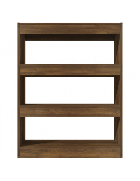 Libreria/Divisorio Rovere Marrone 80x30x103cm Legno Multistrato