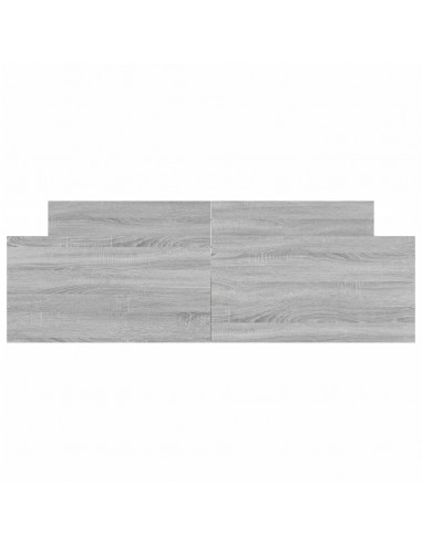 Giroletto con Testiera e Pediera Grigio Sonoma 160x200 cm