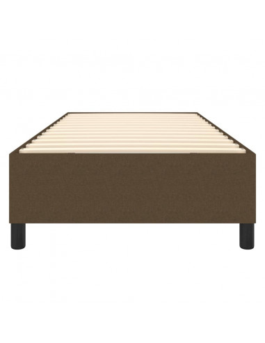 Struttura Letto a Rete a Molle Marrone Scuro 100x200 cm Tessuto