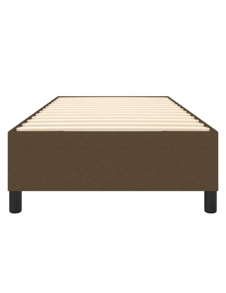Struttura Letto a Rete a Molle Marrone Scuro 100x200 cm Tessuto