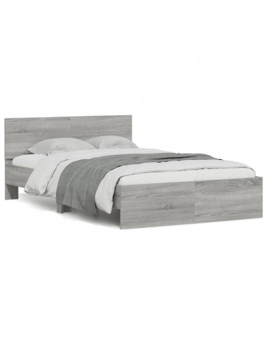 Giroletto con Testiera Grigio Sonoma 135x190 cm