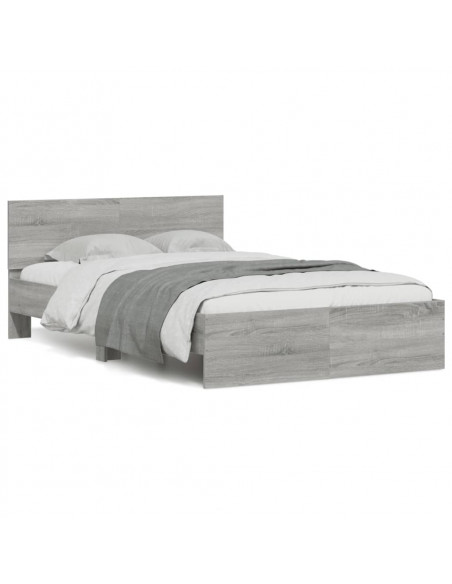 Giroletto con Testiera Grigio Sonoma 135x190 cm