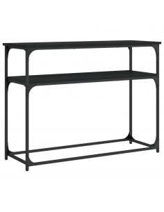 Tavolino Consolle Nero 100x35,5x75 cm in Legno Multistrato 2
