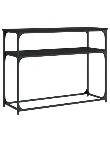 Tavolino Consolle Nero 100x35,5x75 cm in Legno Multistrato