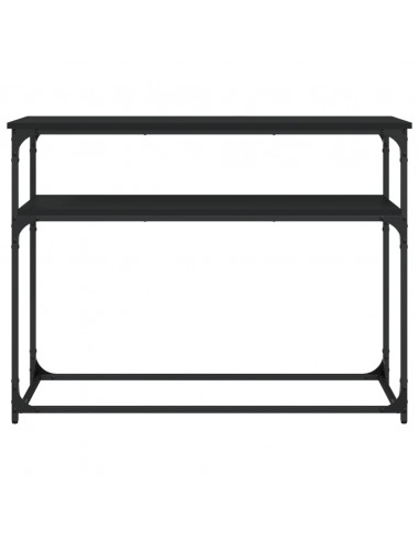 Tavolino Consolle Nero 100x35,5x75 cm in Legno Multistrato