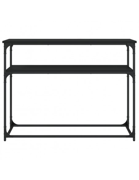 Tavolino Consolle Nero 100x35,5x75 cm in Legno Multistrato