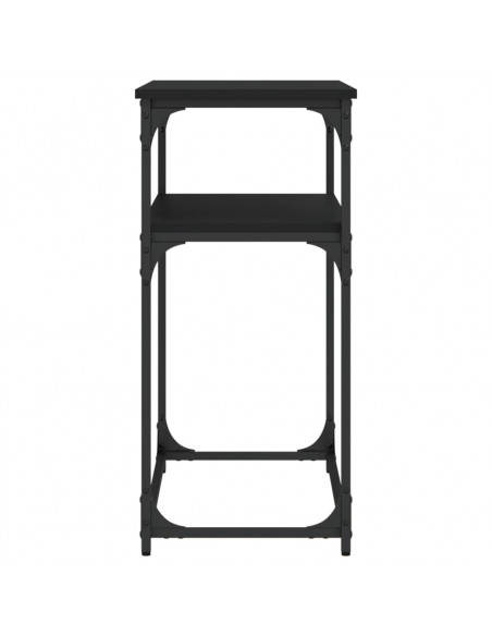 Tavolino Consolle Nero 100x35,5x75 cm in Legno Multistrato