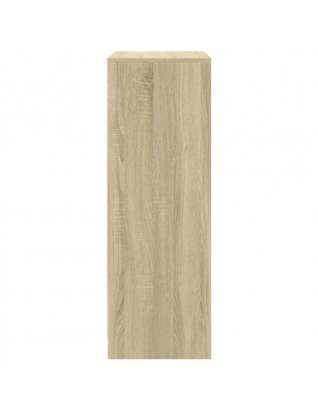 Credenza con LED Rovere Sonoma 77x34x100cm in Legno Multistrato