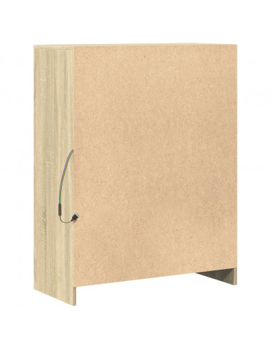 Credenza con LED Rovere Sonoma 77x34x100cm in Legno Multistrato