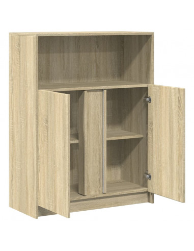 Credenza con LED Rovere Sonoma 77x34x100cm in Legno Multistrato