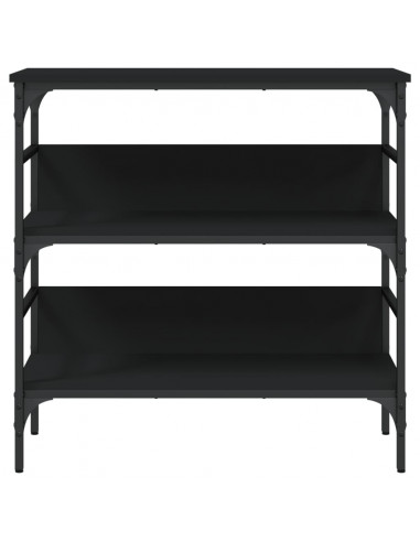 Tavolino Consolle Nero 75x32x75 cm in Legno Multistrato