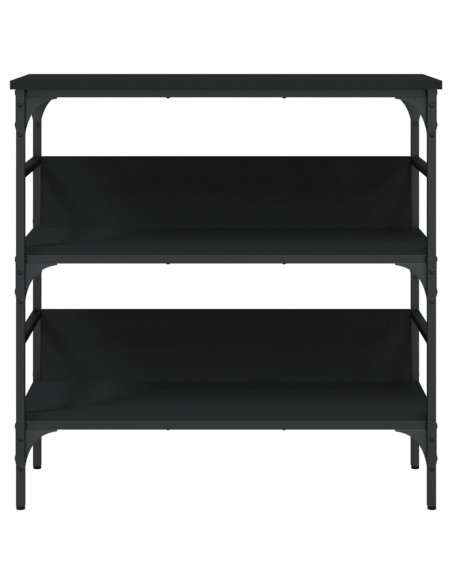 Tavolino Consolle Nero 75x32x75 cm in Legno Multistrato