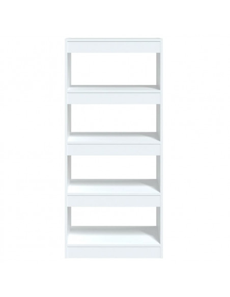 Libreria/Divisorio Bianco 60x30x135 cm in Legno Multistrato