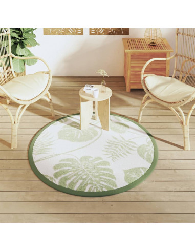 Tappeto da Esterno Verde Ø120 cm in PP