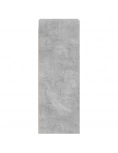 Mobile a Muro con Ante in Vetro Grigio Cemento 35x37x100 cm 2