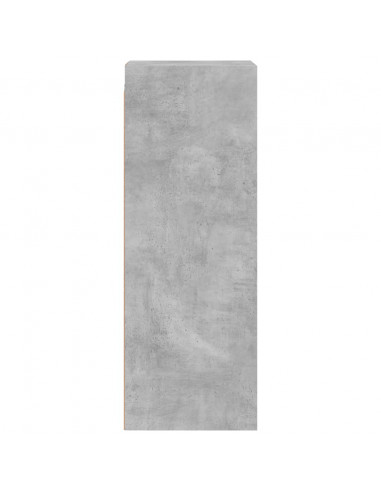 Mobile a Muro con Ante in Vetro Grigio Cemento 35x37x100 cm