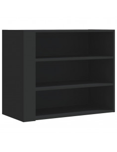 Armadietto a Muro Nero 75x35x60 cm in Truciolato 2