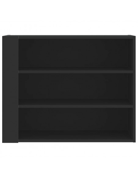 Armadietto a Muro Nero 75x35x60 cm in Truciolato