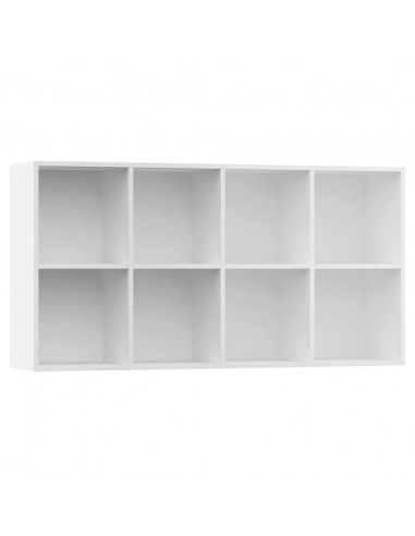 Libreria/Credenza Bianca 66x30x130 cm in Legno Multistrato