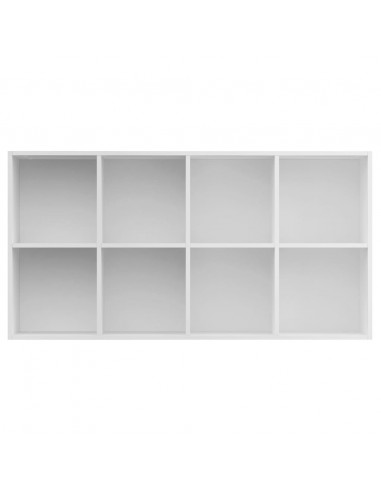 Libreria/Credenza Bianca 66x30x130 cm in Legno Multistrato