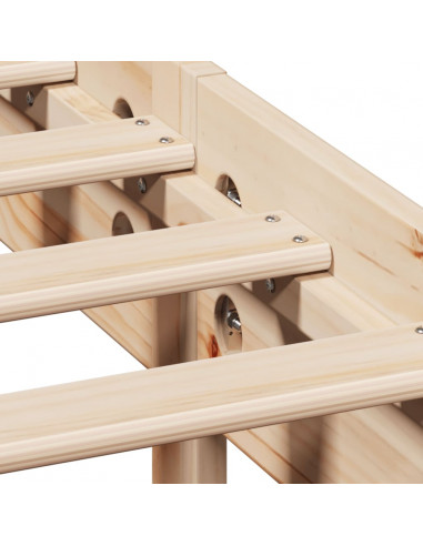 Giroletto senza Materasso 100x200 cm in Legno Massello di Pino