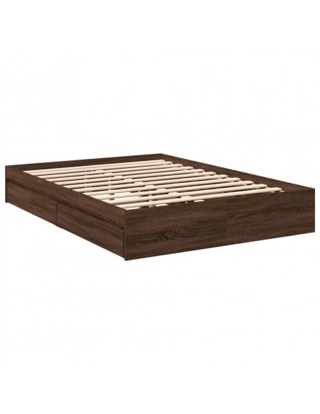 Giroletto Cassetti Rovere Marrone 120x200 cm Legno Multistrato