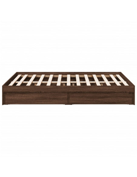 Giroletto Cassetti Rovere Marrone 120x200 cm Legno Multistrato