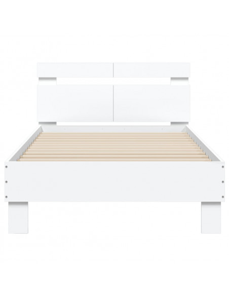 Giroletto con Testiera Bianco 100x200 cm in Legno Multistrato