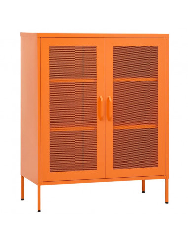 Armadietto Arancione 80x35x101,5 cm in Acciaio