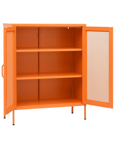 Armadietto Arancione 80x35x101,5 cm in Acciaio