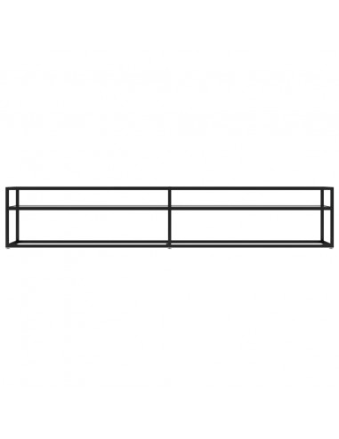 Mobile Porta TV Trasparente 220x40x40,5 cm in Vetro Temperato