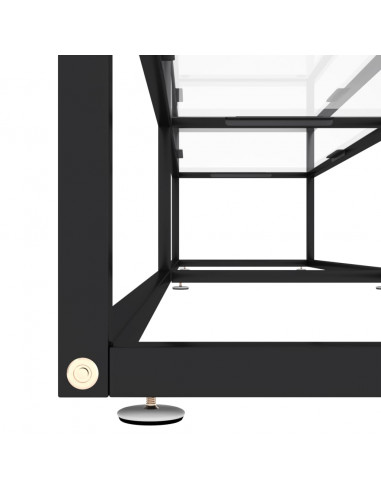 Mobile Porta TV Trasparente 220x40x40,5 cm in Vetro Temperato