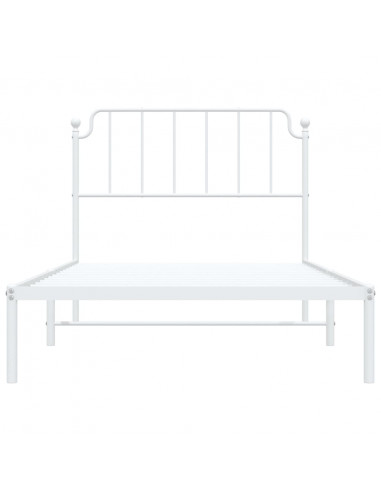 Giroletto con Testiera Metallo Bianco 107x203 cm