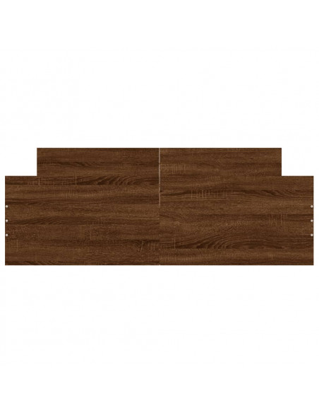 Giroletto con Testiera e Pediera Rovere Marrone 135x190 cm