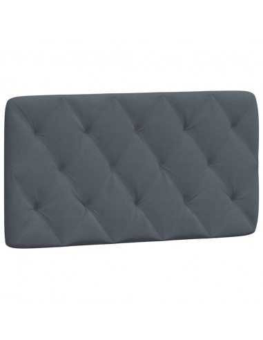 Giroletto con Testiera Grigio Scuro 100x200 cm in Velluto