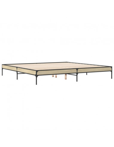 Giroletto Rovere Sonoma 200x200 cm Legno Multistrato e Metallo