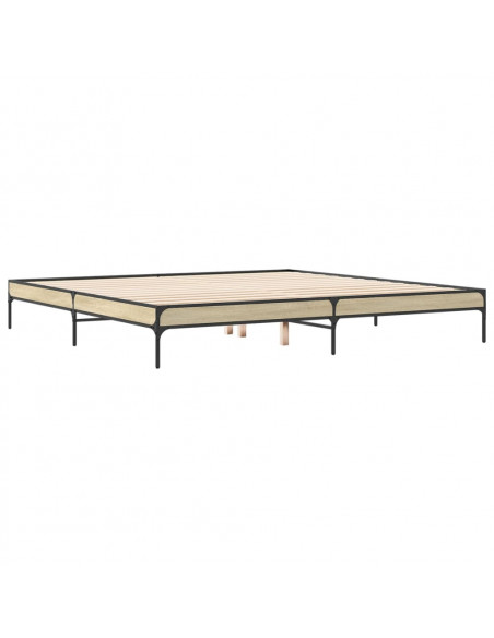 Giroletto Rovere Sonoma 200x200 cm Legno Multistrato e Metallo