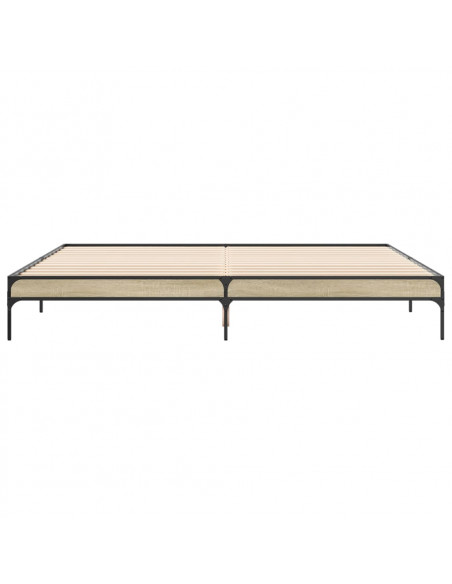 Giroletto Rovere Sonoma 200x200 cm Legno Multistrato e Metallo