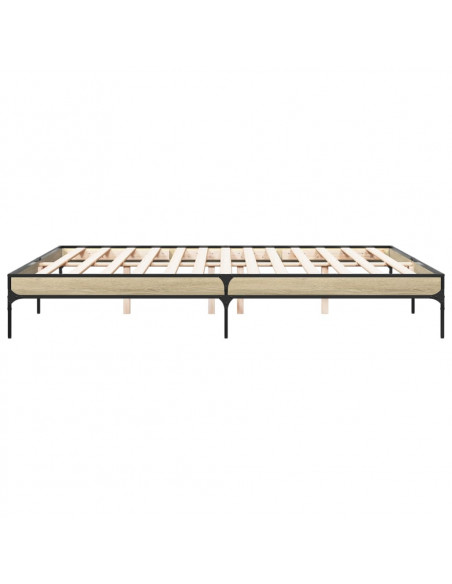 Giroletto Rovere Sonoma 200x200 cm Legno Multistrato e Metallo