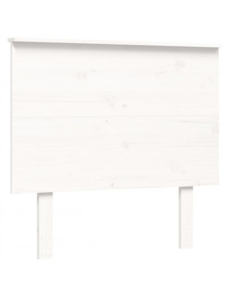 Giroletto con Testiera Bianco 90x200 cm in Legno Massello