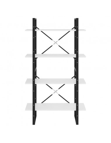 Libreria a 4 Ripiani Bianca 80x30x140 cm in Legno Multistrato