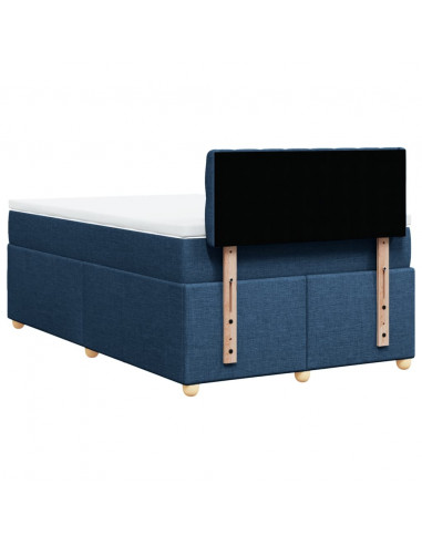 Giroletto a Molle con Materasso Blu 120x190 cm in Tessuto