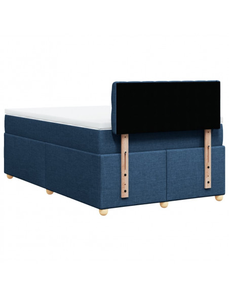 Giroletto a Molle con Materasso Blu 120x190 cm in Tessuto